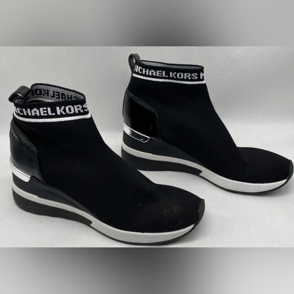 Michael Kors Skyler Logo Stretch-Knit Sock Sneakers Size 8 NWOT MSRP $165 - Picture 5 of 9